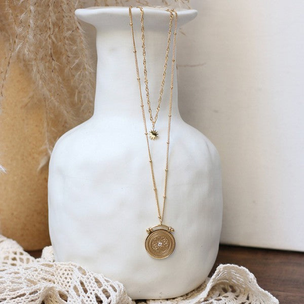 DARLING DOUBLE LAYERED 18K GOLD PLATED NECKLACE